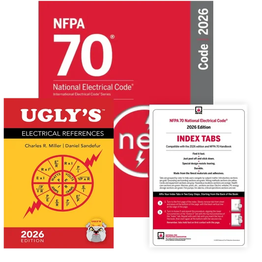 NFPA 70 National Electrical Code 2026 and Ugly's Electrical References 2026 - Two Book Combo