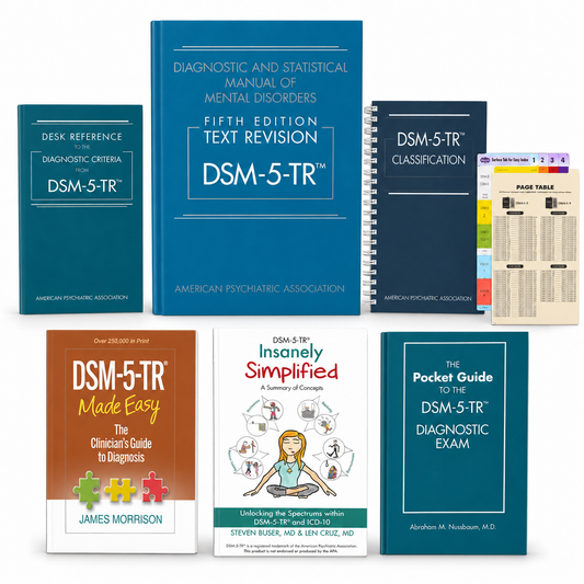 DSM-5-TR Study and Practice Mega Bundle with Six Books and Color Tabs