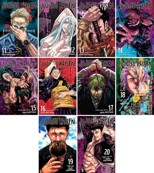 Jujutsu Kaisen Manga Set Volumes 11–20, 10 Books by Gege Akutami