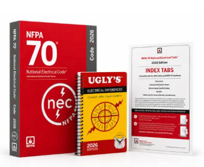 NFPA 70 National Electrical Code 2026 with Ugly's Electrical References 2026 and Index Tabs