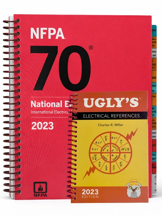 2023 National Electrical Code NFPA 70 Spiralbound with 2023 Ugly's Electrical References - Two Book Set