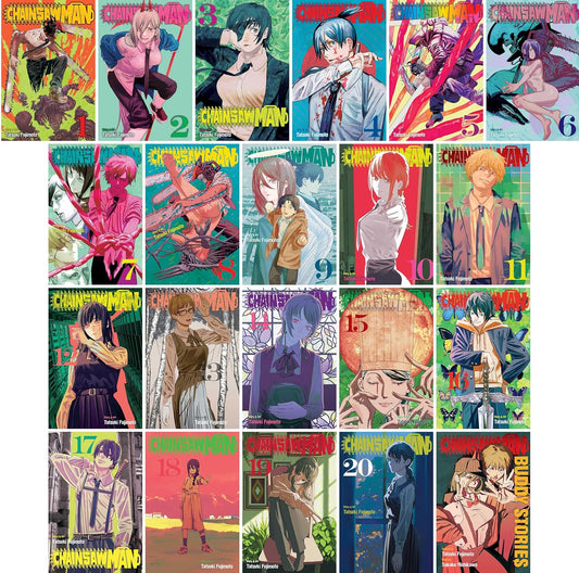 Chainsaw Man Manga Collection Volumes 1–20 + Buddy Stories | 21 Books
