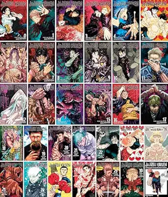 Jujutsu Kaisen (32 Books) Vol. 0–30 + Official Character Guide Complete Manga Collection