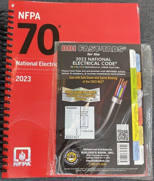 NFPA 70 National Electrical Code, 2023 Edition Softbound with BBI Fast Tabs