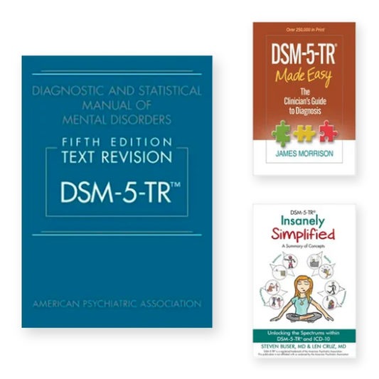DSM-5-TR Complete Learning Set, Main Manual, Made Easy and Simplified Guide