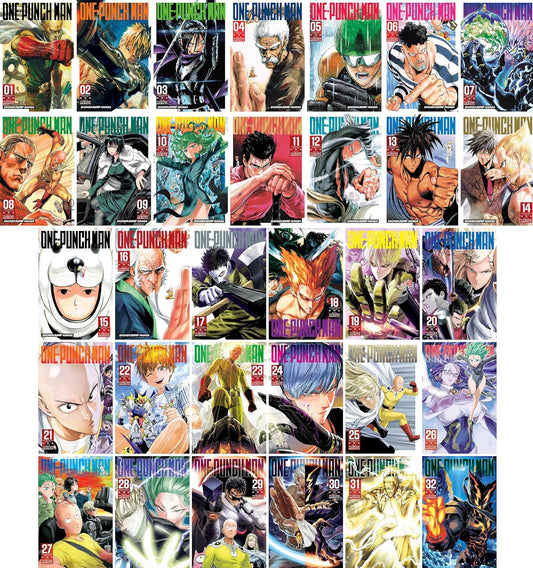 One-Punch Man Manga Collection Volumes 1–32 by ONE & Yusuke Murata